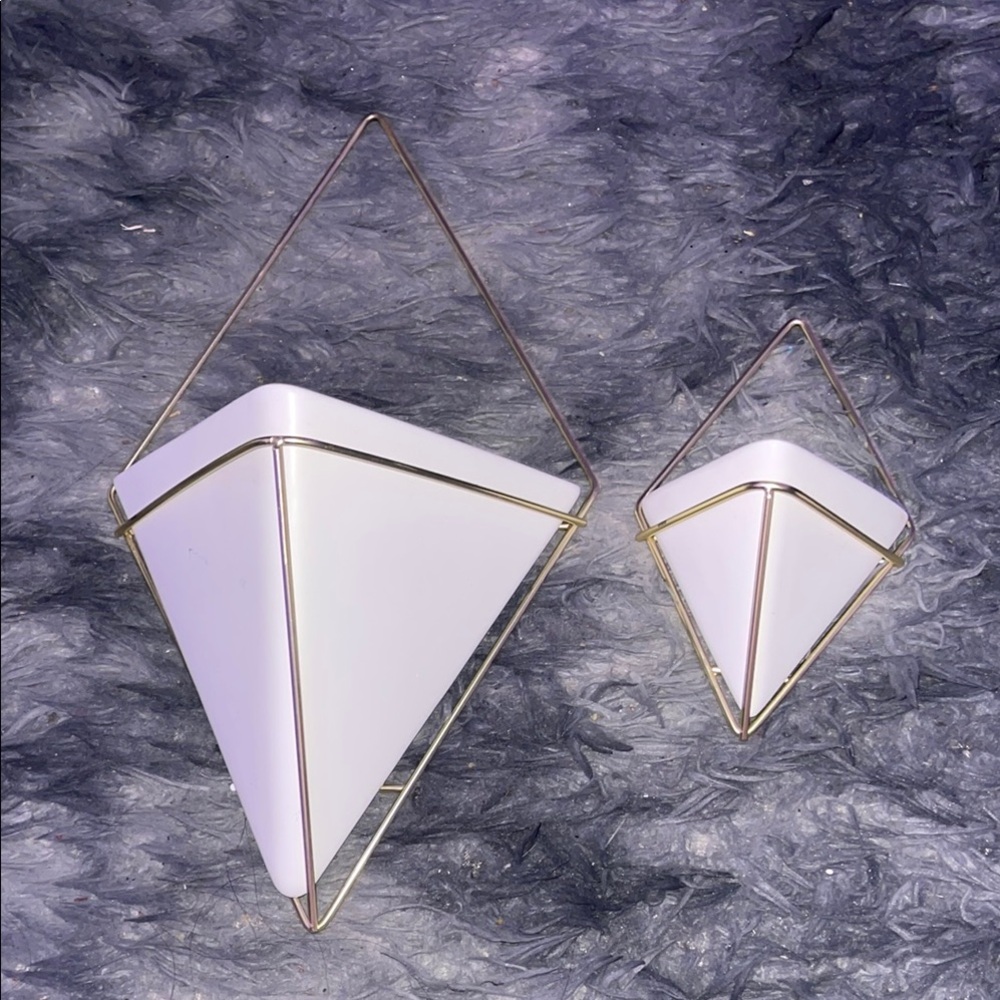 Umbra White and Gold Display Shelves Modern Wall Decor